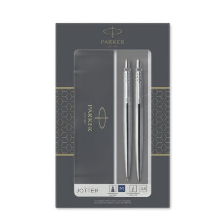 Подарочный набор: Jotter Core Stainless Steel GT - ручки перьевая и шариковая PARKER 2093257
