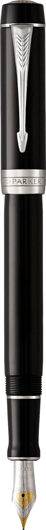 Перьевая ручка Parker Duofold Classic Black CT Centennial Fountain Pen, F