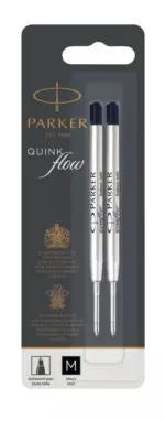 Набор: Стержень для шариковой ручки "Quink Flow" черный, 2 шт 1950372