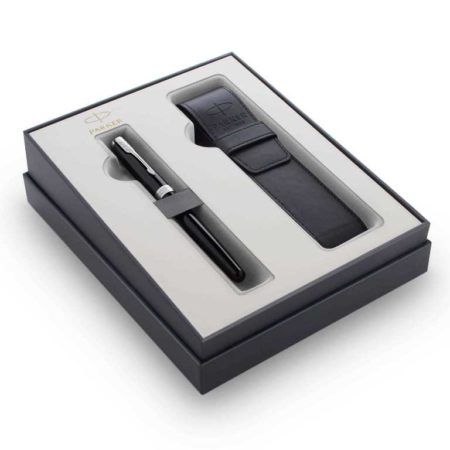 Набор: перьевая ручка Parker Sonnet Black GT + чехол 2121710