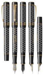Ручка перьевая Parker Duofold 100th Anniversary LE, Black GT, F 17