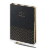Подарочный набор: Шариковая ручка Parker Jotter Russia SE, цвет: St. Steel GT и Ежедневник недатированный, чёрный 3