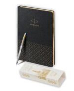 Подарочный набор: Шариковая ручка Parker Jotter Russia SE, цвет: St. Steel GT и Ежедневник недатированный, чёрный 7