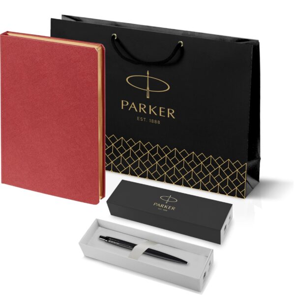 Подарочный набор: Шариковая ручка Parker Jotter XL SE20 Monochrome в подарочной упаковке, цвет: Black, стержень: Mblue и Ежедневник недатиров