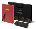 Подарочный набор: Шариковая ручка Parker Jotter XL SE20 Monochrome в подарочной упаковке, цвет: Black, стержень: Mblue и Ежедневник недатиров 14