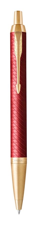 Подарочный набор: Шариковая ручка Parker IM Premium K318 Red GT, цвет чернил синий и красный ежедневник с золотым срезом 2