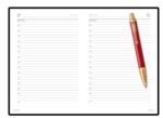 Подарочный набор: Шариковая ручка Parker IM Premium K318 Red GT, цвет чернил синий и красный недатированный ежедневник с золотым срезом 6