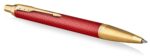 Подарочный набор: Шариковая ручка Parker IM Premium K318 Red GT, цвет чернил синий и красный недатированный ежедневник с золотым срезом 7