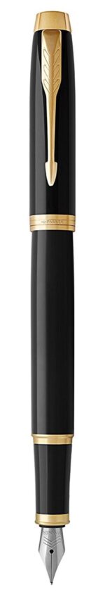 Подарочный набор: Перьевая ручка Parker IM Metal Black GT (глянцевый черный лак) и Ежедневник недатированный А5 черный 2