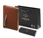 Подарочный набор: Шариковая ручка Parker IM Metal Core Dark Espresso CT и Ежедневник недатированный А5 коричневый 5