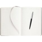 Подарочный набор: Шариковая ручка Parker Jotter Essential, Satin Black CT и Ежедневник  недатированный, серый 6