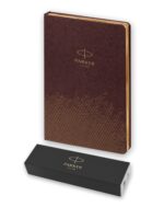 Подарочный набор: Шариковая ручка Parker Jotter Essential, St. Steel GT и Ежедневник  недатированный, коричневый 8