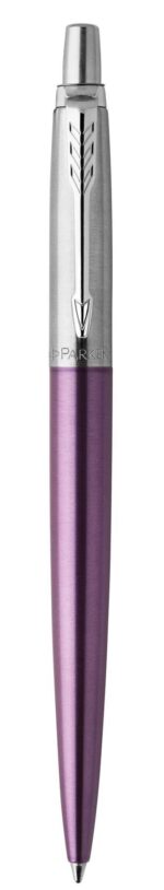 Подарочный набор: Шариковая ручка Parker Jotter Essential, Victoria Violet CT и Ежедневник недатир., серебр. срез, фиолетовый 2