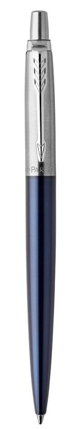 Подарочный набор: Шариковая ручка Parker Jotter Essential, Royal Blue CT, стержень: Mblue и Ежедневник недатированный черный с золотистым срез 2