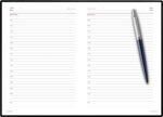 Подарочный набор: Шариковая ручка Parker Jotter Essential, Royal Blue CT, стержень: Mblue и Ежедневник синий недатированный 9