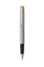 Подарочный набор: Ручка перьевая Parker Jotter Stainless Steel GT и Ежедневник недатированный черный с золотистым срезом 2