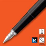 Перьевая ручка Parker Jotter, цвет ORIGINALS BLACK CT, цвет чернил синий/черный, толщина линии M, В БЛИСТЕРЕ 4