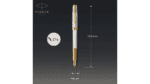 Перьевая ручка Parker Sonnet Silver Mistral GT, перо: F, цвет чернил: black, в подарочной упаковке 6