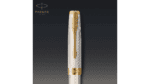 Перьевая ручка Parker Sonnet Silver Mistral GT, перо: F, цвет чернил: black, в подарочной упаковке 8