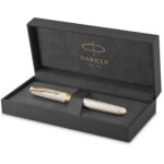 Перьевая ручка Parker Sonnet Silver Mistral GT, перо: M, цвет чернил: black, в подарочной упаковке 2
