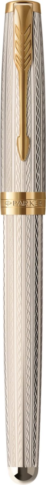 Перьевая ручка Parker Sonnet Silver Mistral GT, перо: M, цвет чернил: black, в подарочной упаковке 3