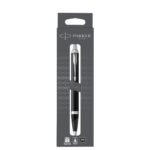 Шариковая ручка Parker IM Metal Black CT лак матовый, стержень: M, цвет чернил: black, в подарочной упаковке. 2