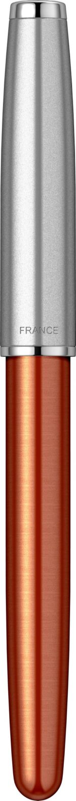 Ручка-роллер Parker Sonnet Essentials Orange SB Steel CT, цвет чернил black,перо: F, в подарочной упаковке. 7