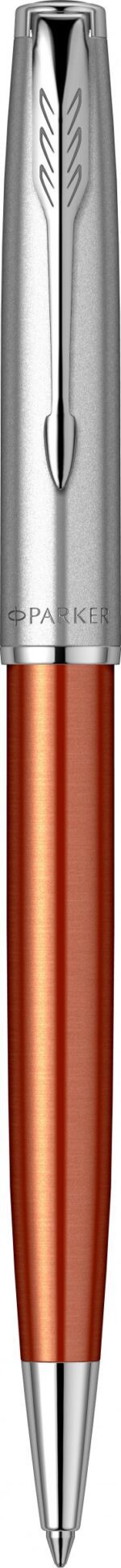 Шариковая ручка Parker Sonnet Essentials Orange SB Steel CT, цвет чернил black, перо: M, в подарочной упаковке.