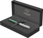 Ручка-роллер Parker Sonnet Essentials Green SB Steel CT, цвет чернил black, перо: F, в подарочной упаковке. 2