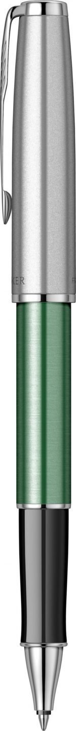 Ручка-роллер Parker Sonnet Essentials Green SB Steel CT, цвет чернил black, перо: F, в подарочной упаковке. 3