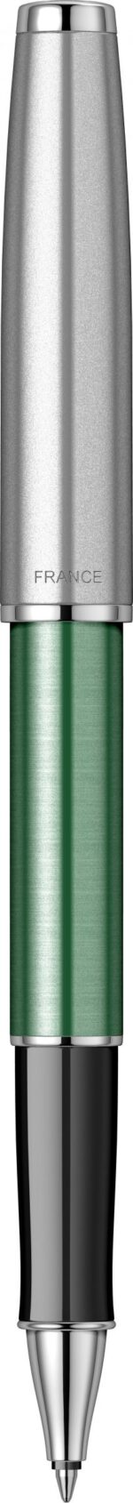 Ручка-роллер Parker Sonnet Essentials Green SB Steel CT, цвет чернил black, перо: F, в подарочной упаковке. 4