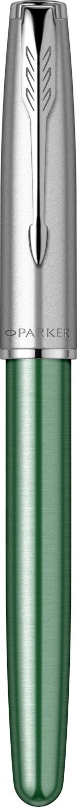 Ручка-роллер Parker Sonnet Essentials Green SB Steel CT, цвет чернил black, перо: F, в подарочной упаковке. 5