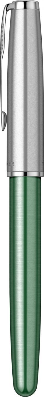 Ручка-роллер Parker Sonnet Essentials Green SB Steel CT, цвет чернил black, перо: F, в подарочной упаковке. 6