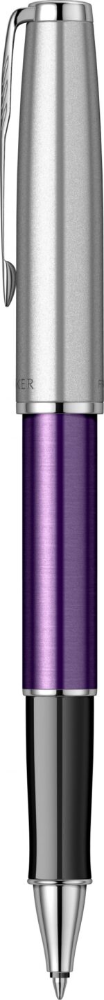 Ручка-роллер Parker Sonnet Essentials Violet SB Steel CT, цвет чернил black, перо: F,  в подарочной упаковке. 3