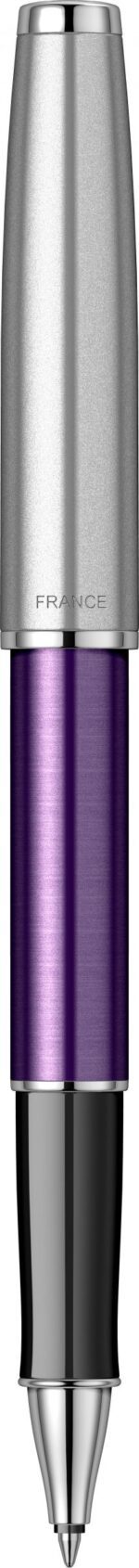 Ручка-роллер Parker Sonnet Essentials Violet SB Steel CT, цвет чернил black, перо: F,  в подарочной упаковке. 4