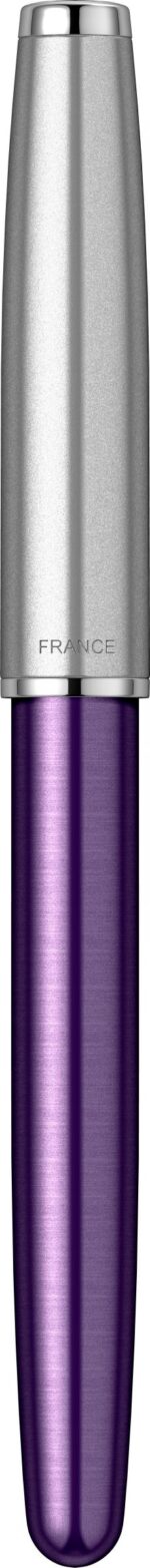 Ручка-роллер Parker Sonnet Essentials Violet SB Steel CT, цвет чернил black, перо: F,  в подарочной упаковке. 7