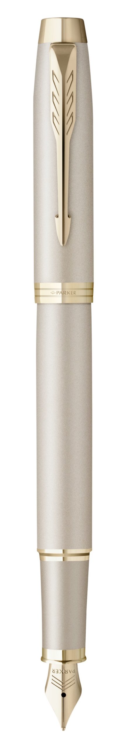 Перьевая ручка Parker IM Professionals Monochrome Champagne, перо: F, цвет чернил: Blue, в подарочной упаковке.