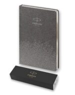 Подарочный набор: Шариковая ручка Parker Jotter Essential, St. Steel СT и Ежедневник  недатированный, серый 7