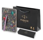 Подарочный набор: Ручка-роллер Parker Vector XL Lilac CT и Ежедневник недатированный, серый 7