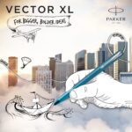 Ручка-роллер Parker Vector XL Teal CT, цвет чернил black, стержень: F, в подарочной упаковке. 16