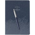 Подарочный набор: Шариковая ручка Parker Jotter Essential, Royal Blue CT и Ежедневник недатированный, синий 5