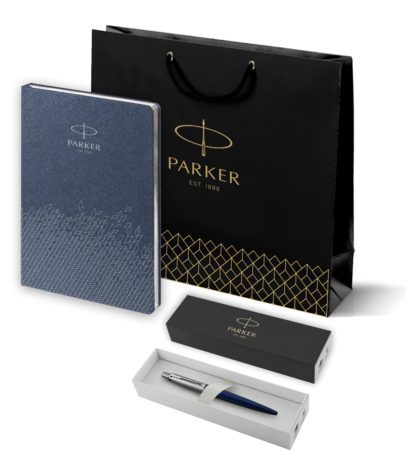 Набор из 2х ручек : Parker "Jotter London" Parker Jotter Essential, Kensington Red CT и Jotter Essential, Royal Blue CT, стержень: M