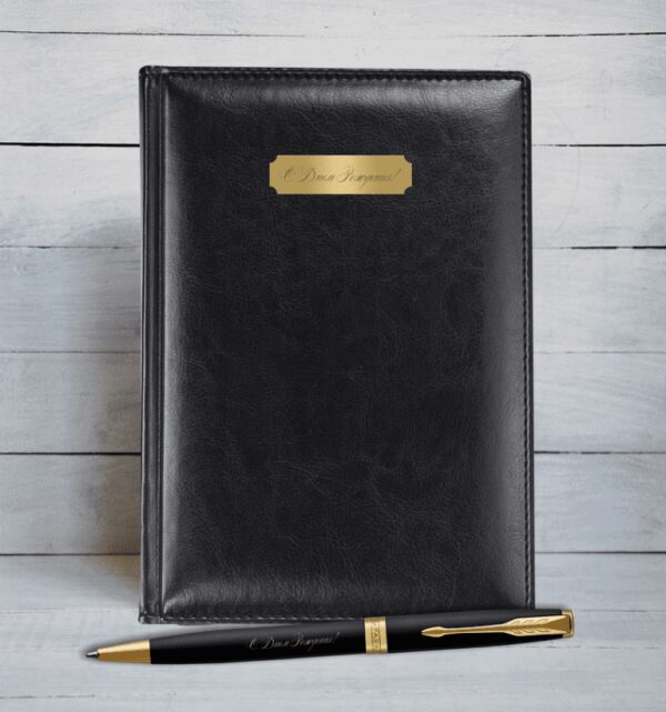 Подарочный набор: Ежедневник и Шариковая ручка Parker Sonnet Black GT