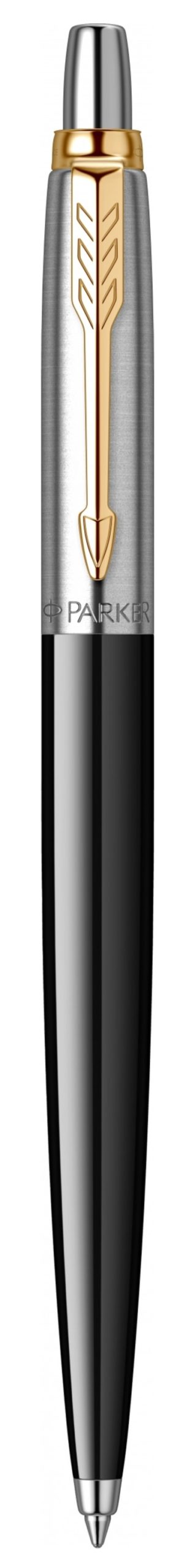 Шариковая ручка Parker Jotter K160, цвет: Black/GT, стержень: M, цвет чернил: blue, в подарочной упаковке.