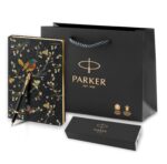 Подарочный набор: Шариковая ручка Parker IM Metal Black GT и Ежедневник недатированный, черный. (PB1931110_5301666) 8