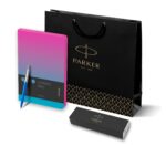 Подарочный набор: Шариковая ручка Parker Jotter Originals Blue Chrom CT и Ежедневник недатир розовый/голубой 6