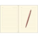 Подарочный набор: Шариковая ручка Parker Jotter XL SE20 Monochrome Pink Gold и Ежедневник недатир. Golden mirror 12