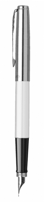 Перьевая ручка Parker Jotter, цвет ORIGINALS WHITE CT, цвет чернил синий/черный, толщина линии M, В БЛИСТЕРЕ 3