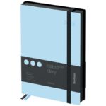 Подарочный набор: Шариковая ручка Parker Jotter Essential, Waterloo Blue CT и Ежедневник датированный, черный/голубой, с резинкой 3