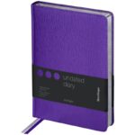 Подарочный набор: Шариковая ручка Parker Jotter Essential, Victoria Violet CT и Ежедневник недатир., серебр. срез, фиолетовый 3